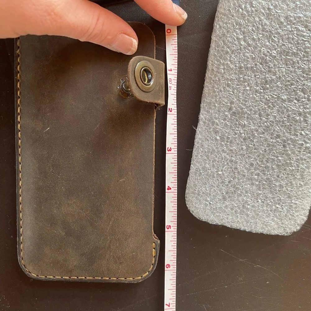 Handmade leather phone holster